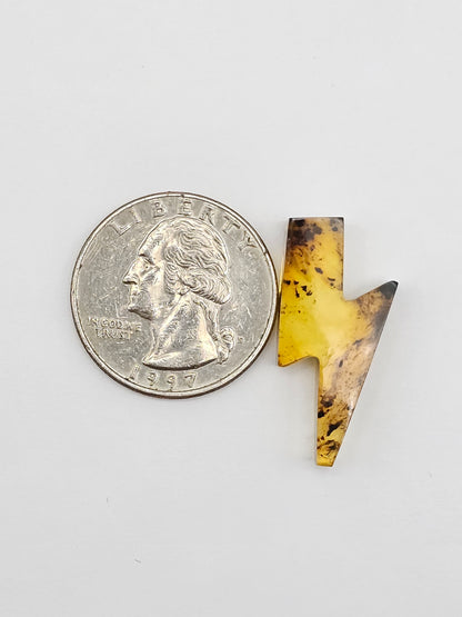 Amber Lightning Bolt Cabochon