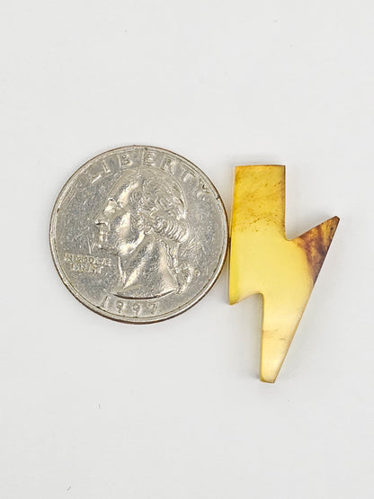 Amber Lightning Bolt Cabochon