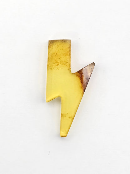 Amber Lightning Bolt Cabochon