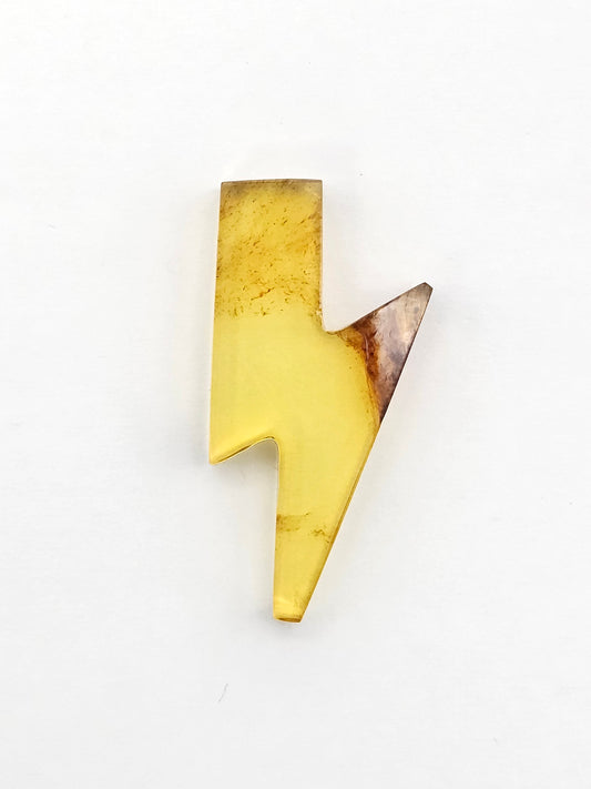 Amber Lightning Bolt Cabochon