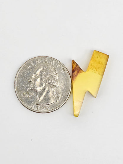 Amber Lightning Bolt Cabochon
