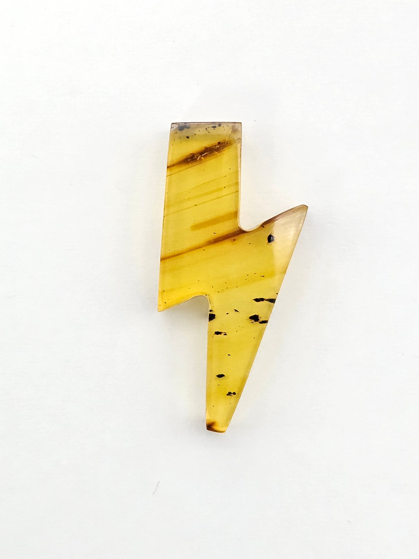 Amber Lightning Bolt Cabochon