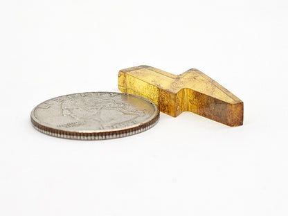 Amber Lightning Bolt Cabochon