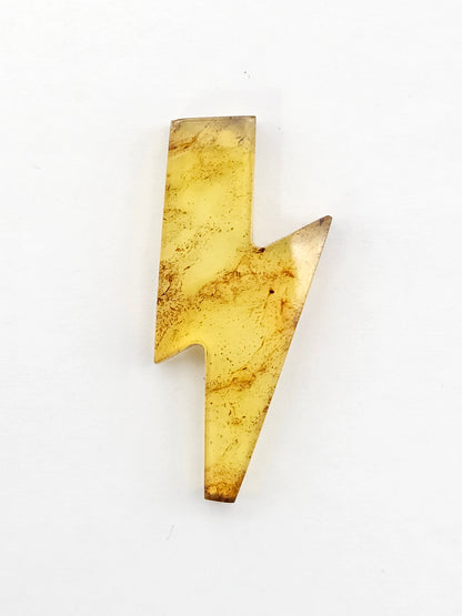 Amber Lightning Bolt Cabochon