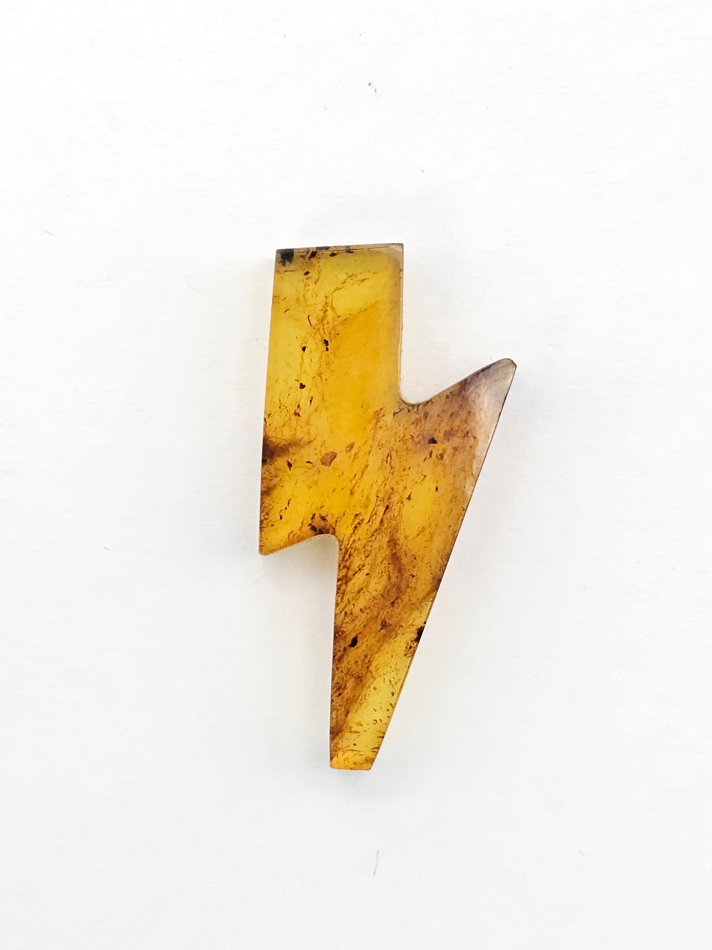 Amber Lightning Bolt Cabochon