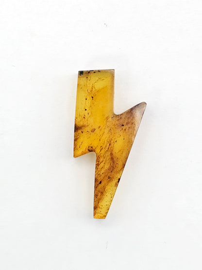 Amber Lightning Bolt Cabochon