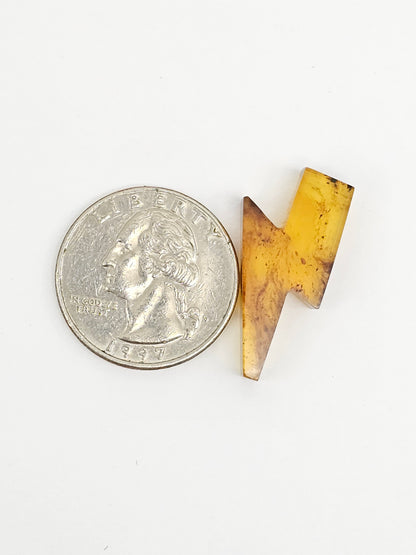 Amber Lightning Bolt Cabochon