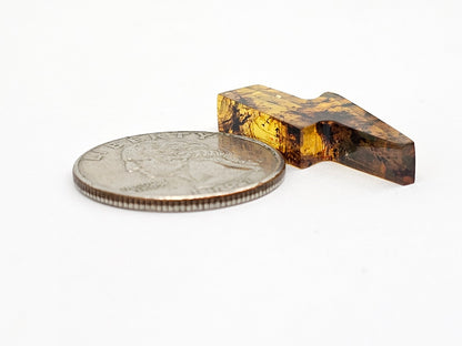 Amber Lightning Bolt Cabochon