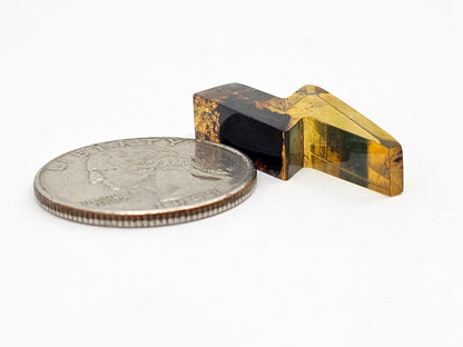 Amber Lightning Bolt Cabochon