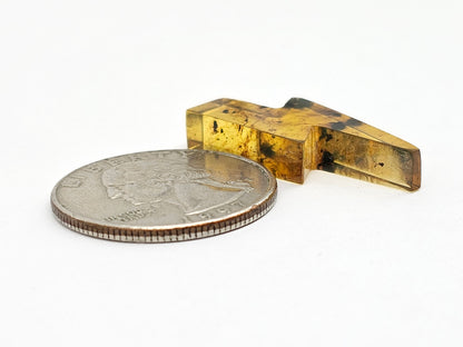 Amber Lightning Bolt Cabochon