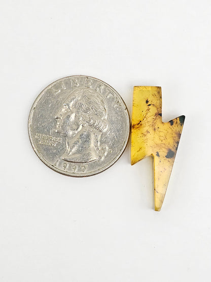 Amber Lightning Bolt Cabochon