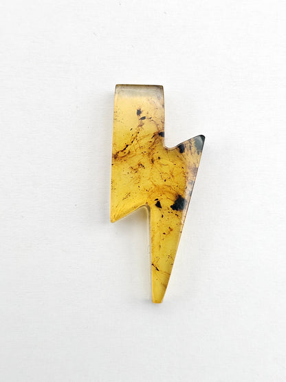Amber Lightning Bolt Cabochon