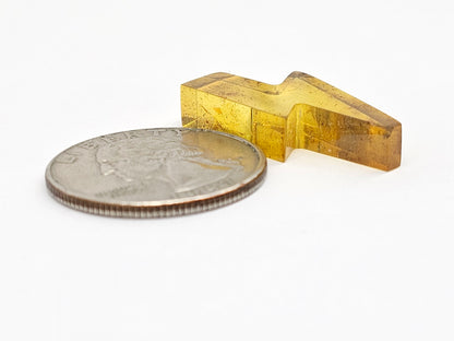 Amber Lightning Bolt Cabochon