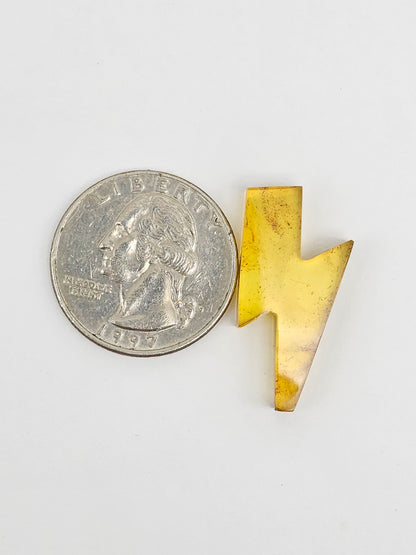 Amber Lightning Bolt Cabochon