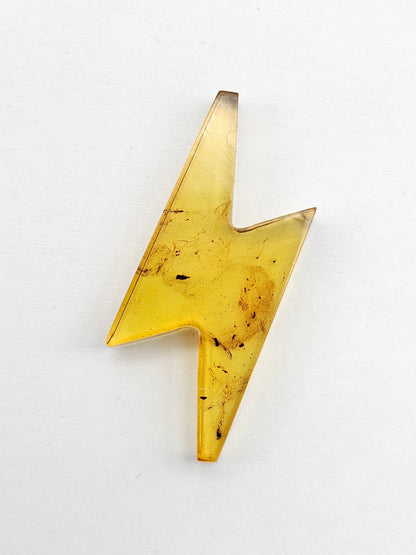 Amber Lightning Bolt Cabochon