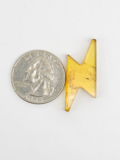 Amber Lightning Bolt Cabochon