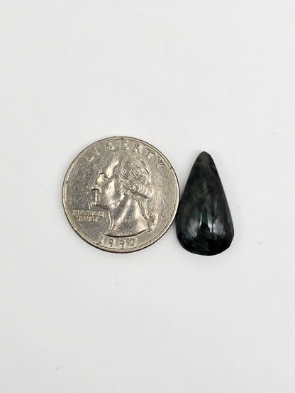 Velvet obsidian Cabochon | Natural Mexican Obsidian for Silversmiths
