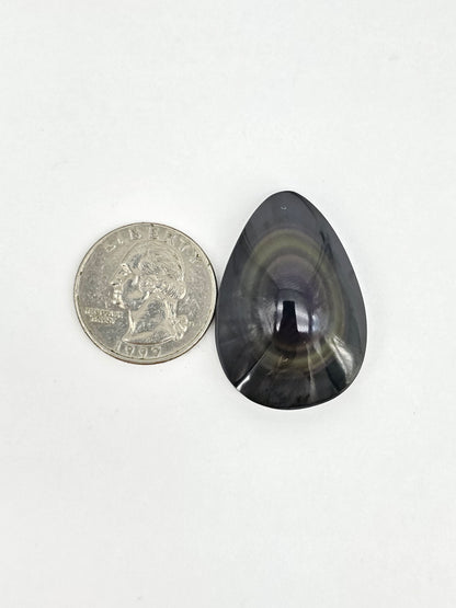 Rainbow obsidian Cabochon | Natural Mexican Obsidian for Silversmiths