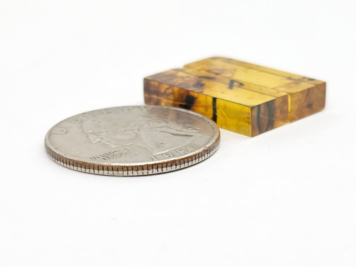 Amber Rectangle Cabochon