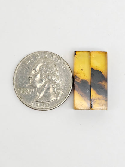 Amber Rectangle Cabochon