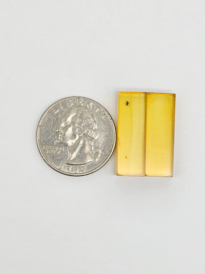 Amber Rectangle Cabochon