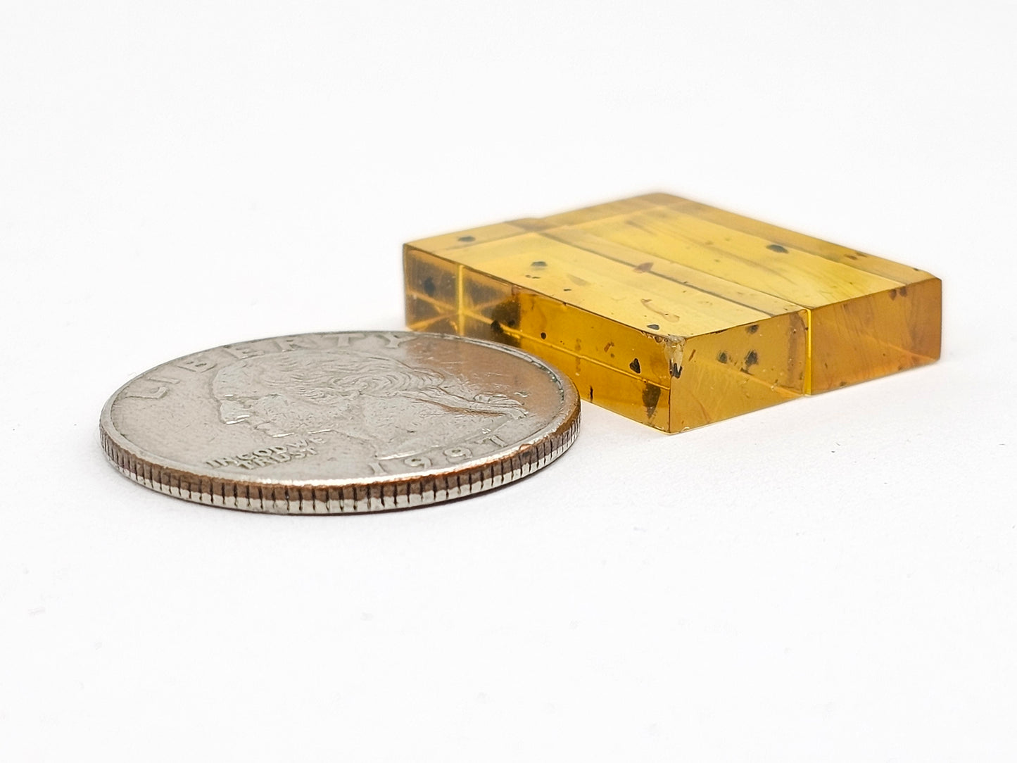 Amber Rectangle Cabochon