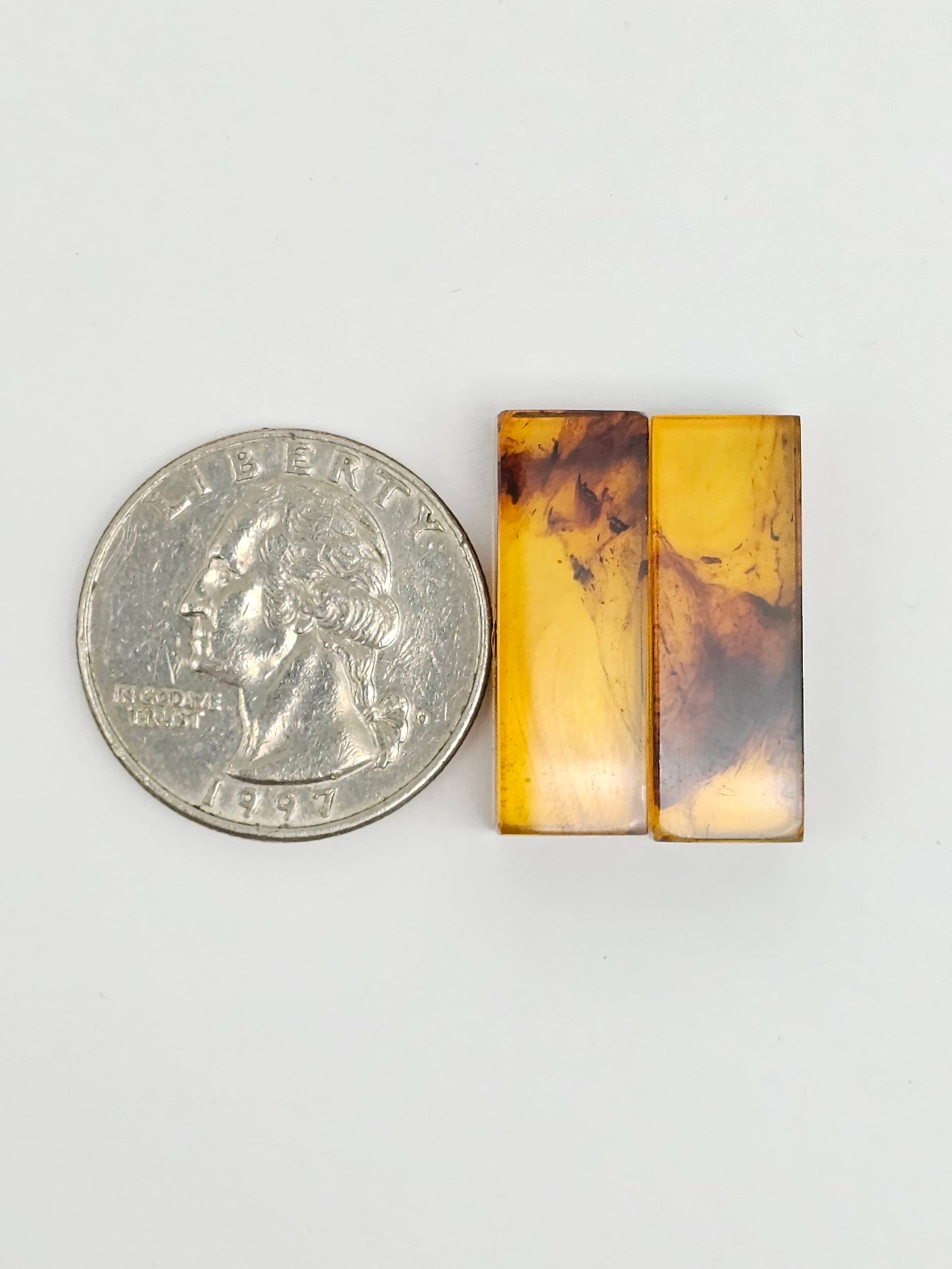 Amber Rectangle Cabochon