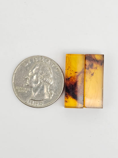 Amber Rectangle Cabochon