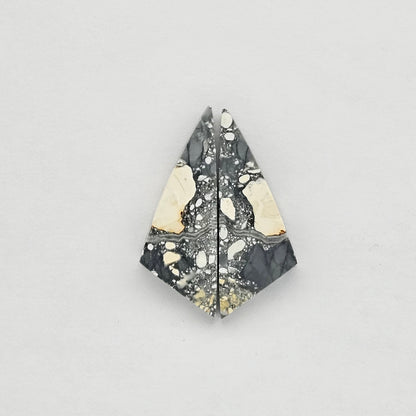 Maligano Jasper cabochon pair