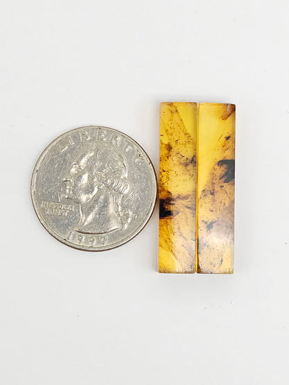 Amber Rectangle Cabochon