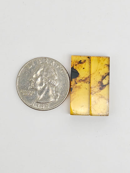 Amber Rectangle Cabochon