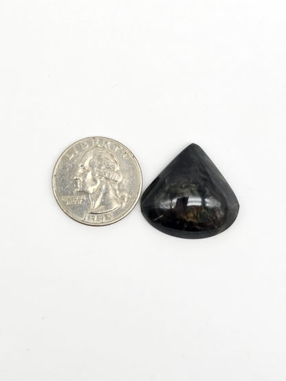 Velvet obsidian Cabochon | Natural Mexican Obsidian for Silversmiths