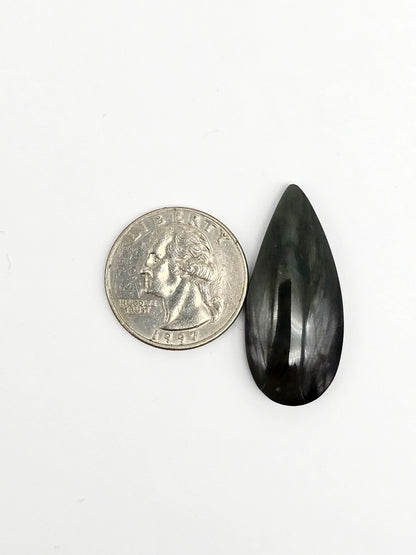 Velvet obsidian Cabochon | Natural Mexican Obsidian for Silversmiths