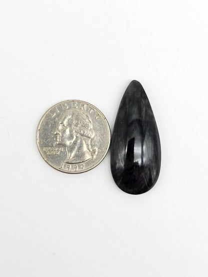 Velvet obsidian Cabochon | Natural Mexican Obsidian for Silversmiths