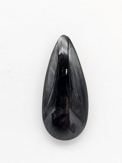 Velvet obsidian Cabochon | Natural Mexican Obsidian for Silversmiths