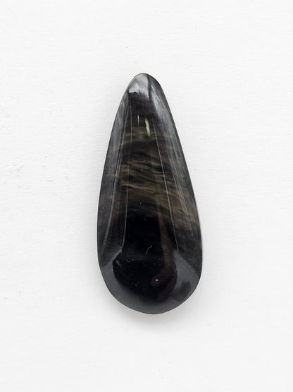 Velvet obsidian Cabochon | Natural Mexican Obsidian for Silversmiths