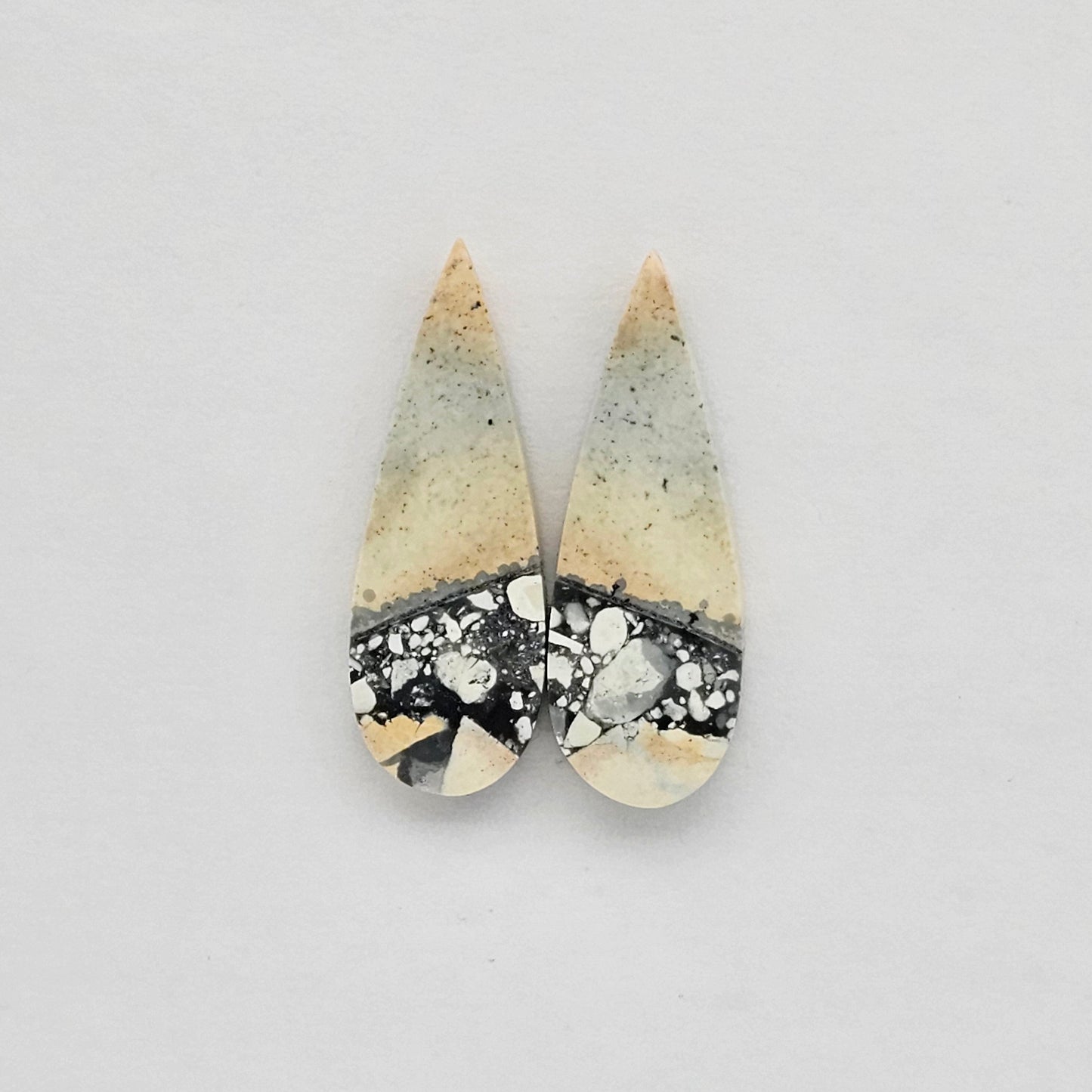 Maligano Jasper cabochon pair