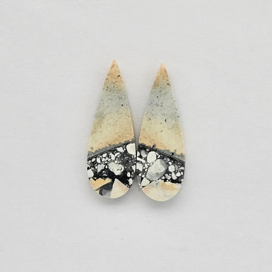 Maligano Jasper cabochon pair