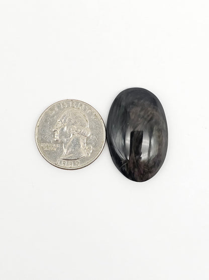 Velvet obsidian Cabochon | Natural Mexican Obsidian for Silversmiths