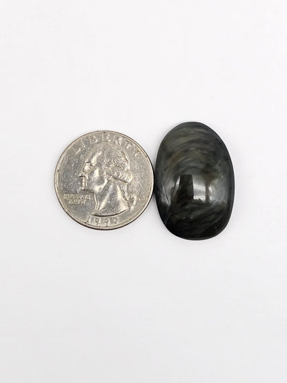 Velvet obsidian Cabochon | Natural Mexican Obsidian for Silversmiths
