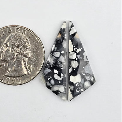 Maligano Jasper cabochon pair