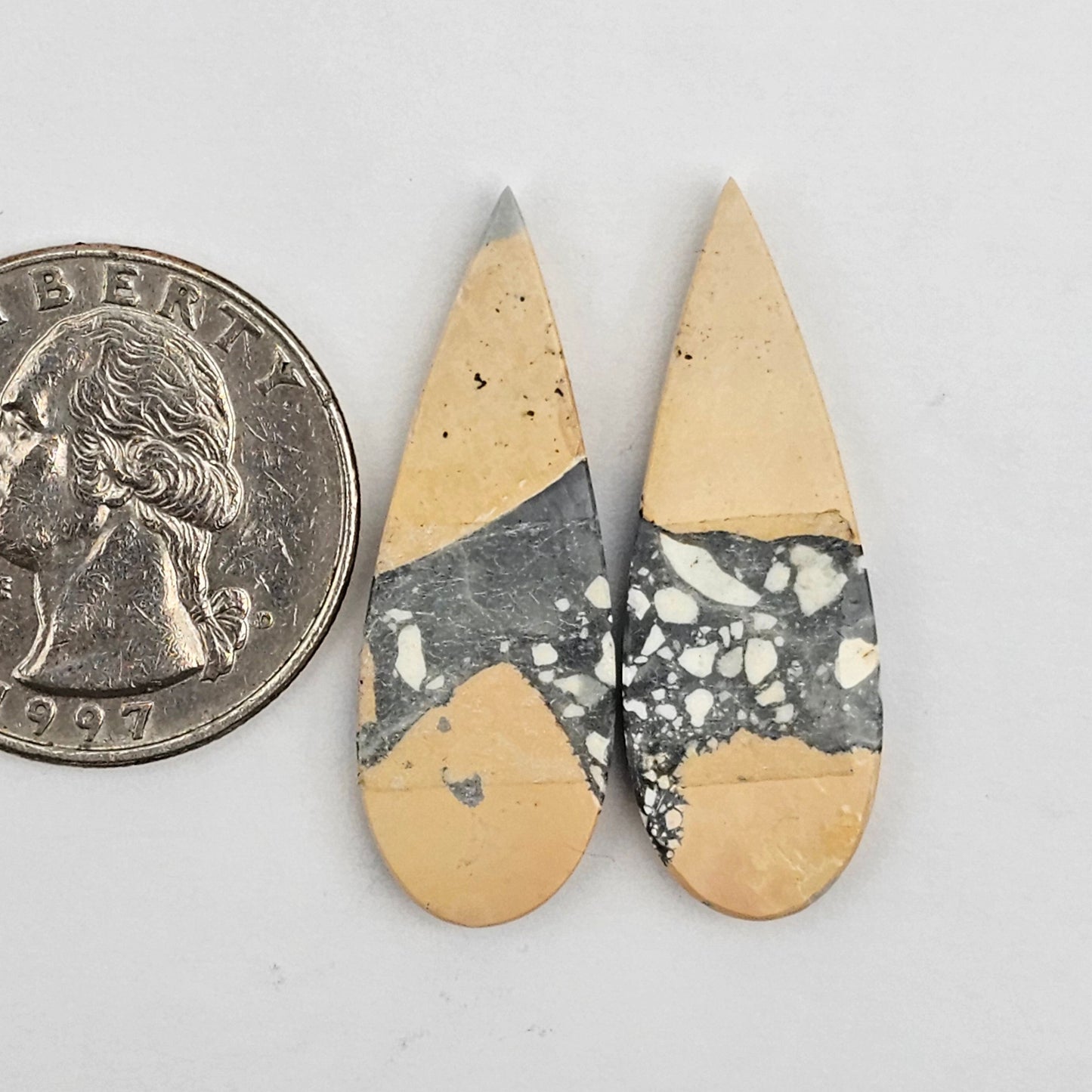 Maligano Jasper cabochon pair