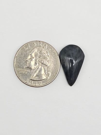 Velvet obsidian Cabochon | Natural Mexican Obsidian for Silversmiths