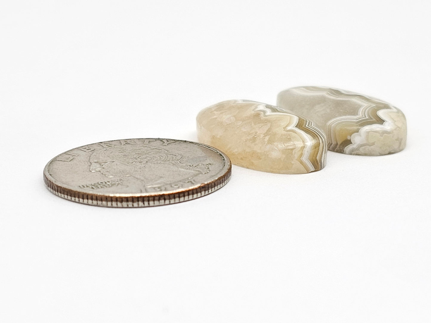 Mexican Crazy Lace Agate Pair Cabochons