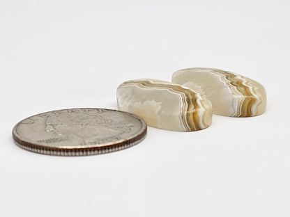 Mexican Crazy Lace Agate Pair Cabochons