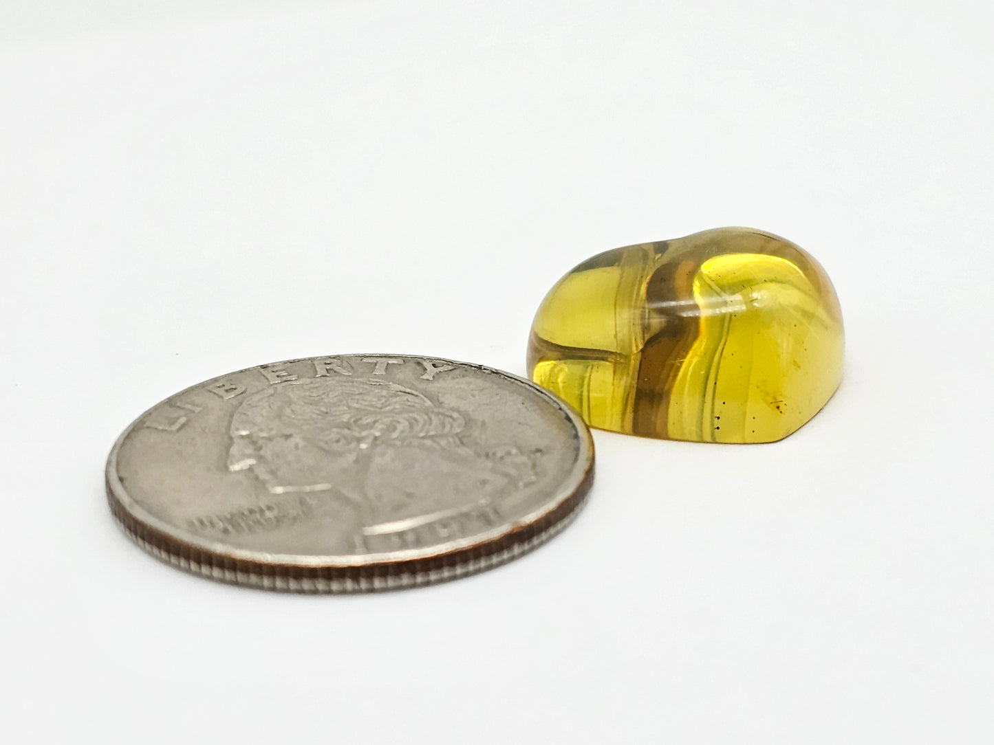 Amber Heart Cabochon