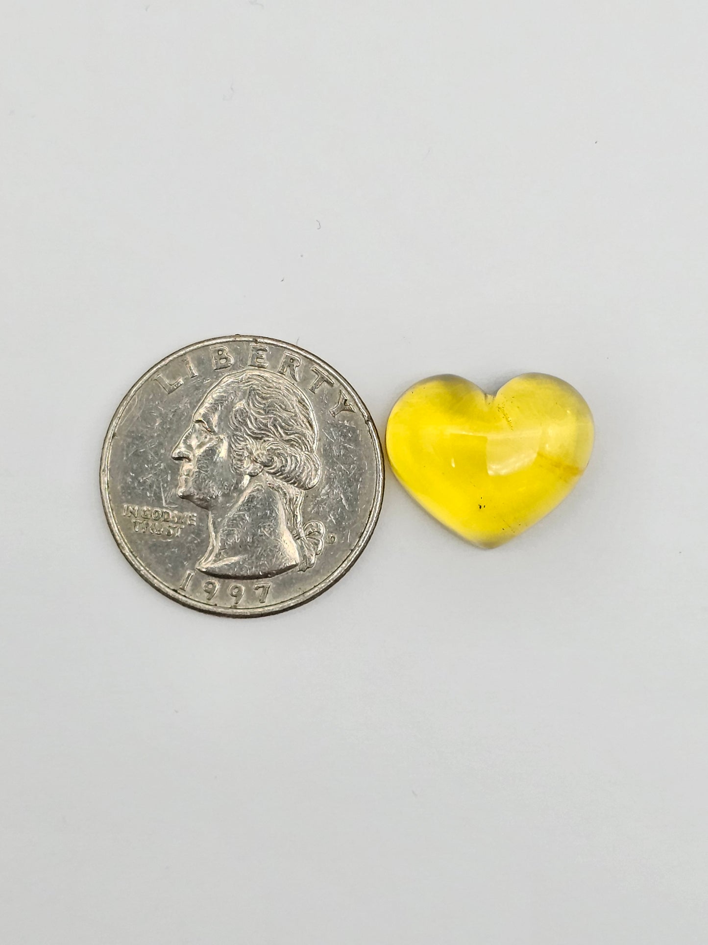 Amber Heart Cabochon