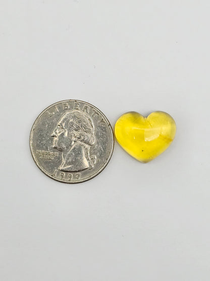 Amber Heart Cabochon