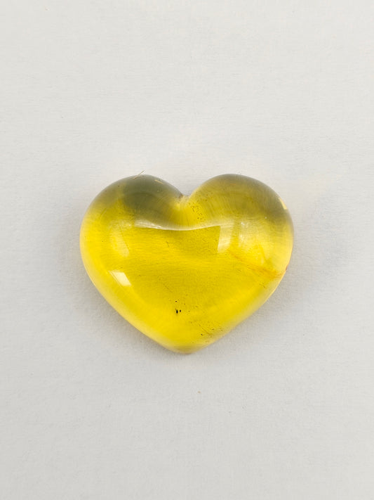 Amber Heart Cabochon