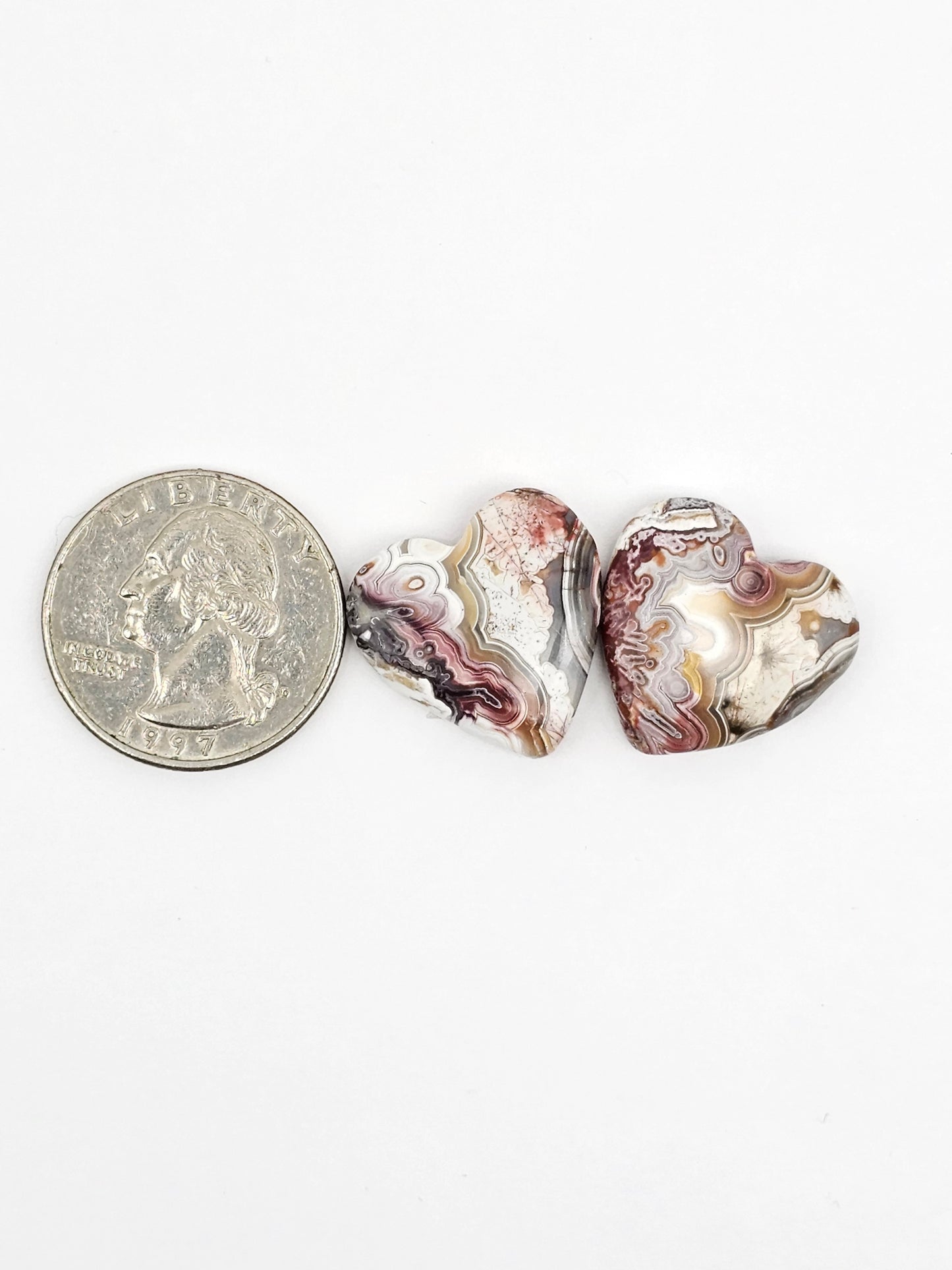 Mexican Crazy Lace Agate Pair Cabochons
